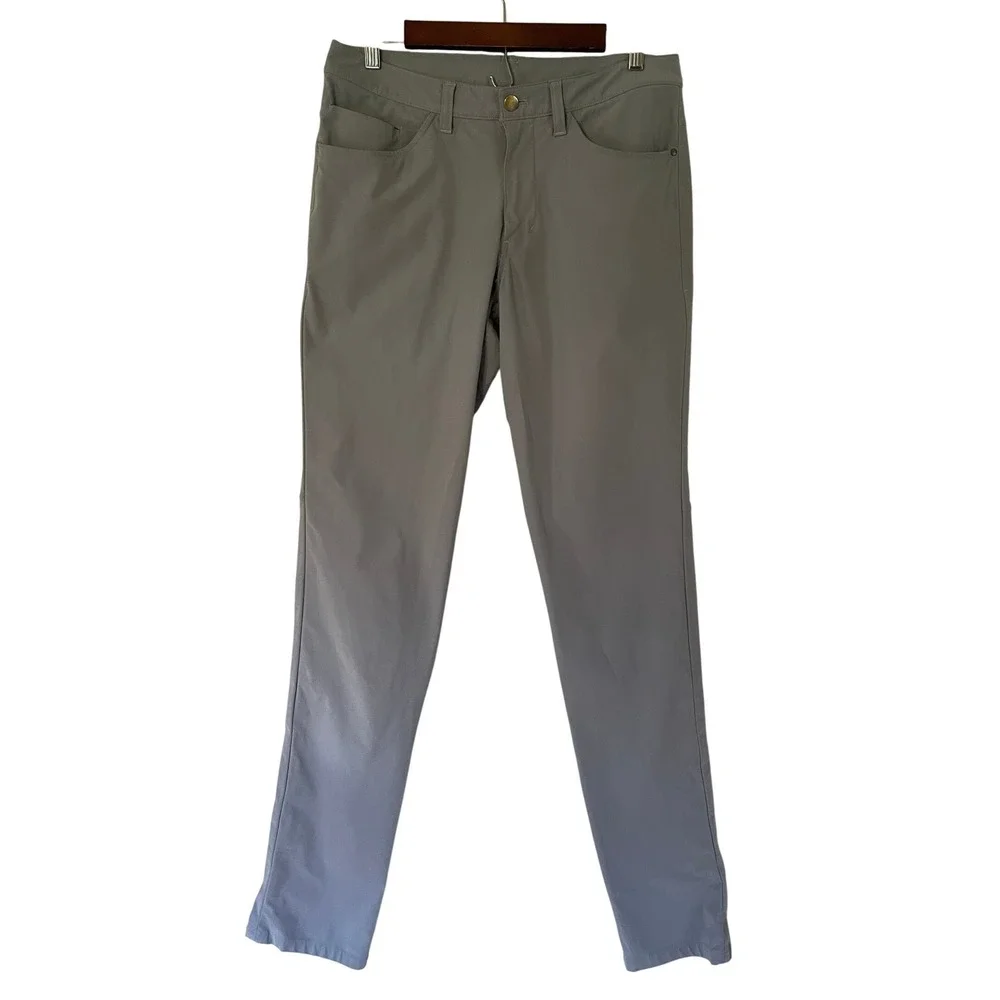 Lululemon ABC Pant Slim 31 Tall Sage Gray Mens Technical 5-Pocket Trousers 31x36